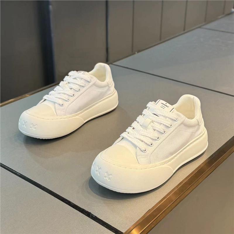 Big head canvas shoes summer new breathable thick baseplate shoes casual ms