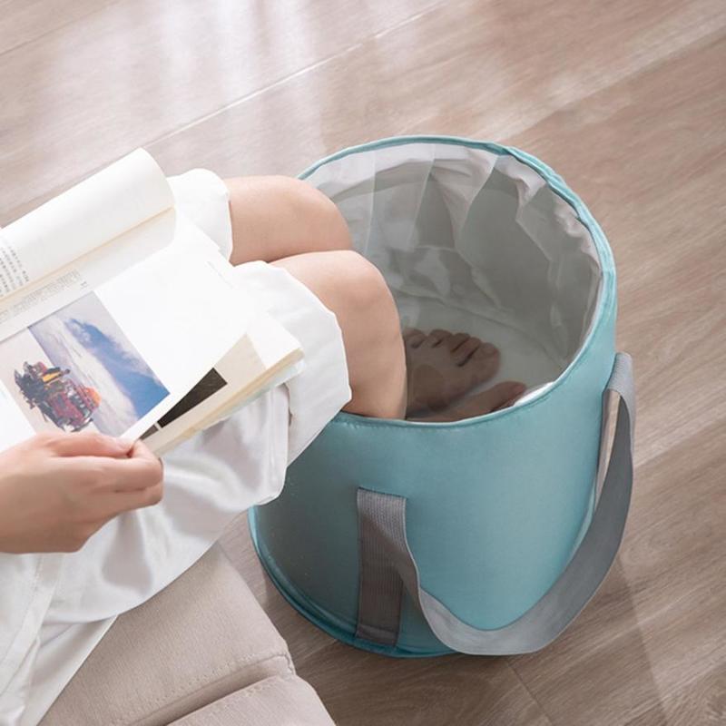 Portable Multifunctional Foot Soak Bag Creative Foldable Outdoor Foot Wash Basin New Travel Folding Basin Bag