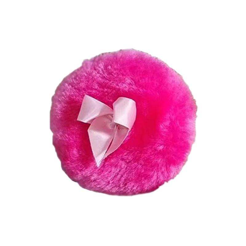 Plush Makeup Puffs Professional Bowknot Round Cosmetic Soft Fluffy Loose Powder Puff Cute Bow Sponge Foundation Makeup Beauty