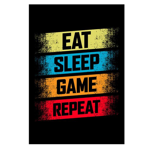 Nordic Poster HD Print Canvas Painting New Design Boys Game Black Illustration Gamer Quotes Wall Art Kids Art Picture Home Decor