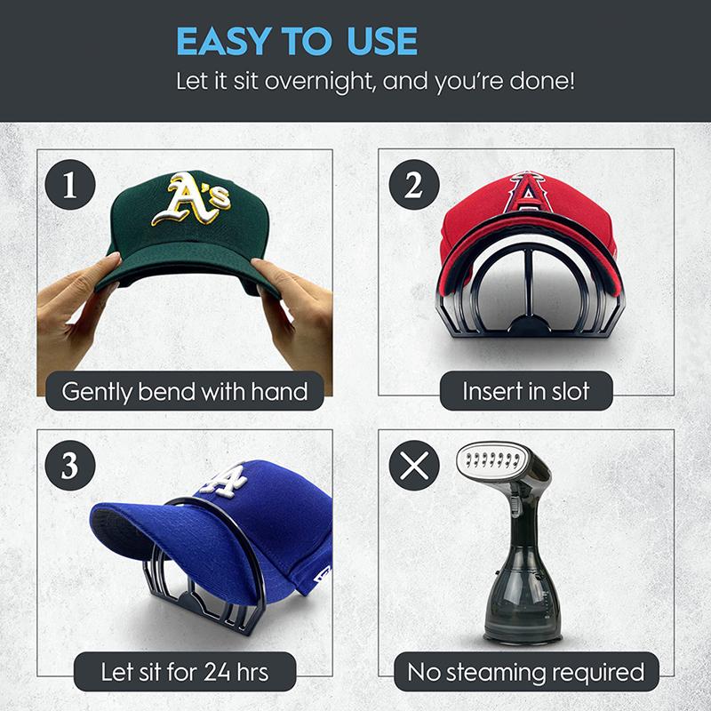 Hat Brim Bender No Steaming Hat Brim Curving Tool Shaper Baseball Cap Edges Band Clamp Cap Brim Bender Curves Accessories