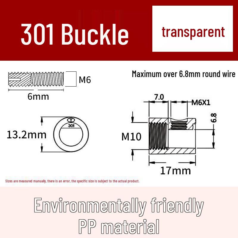 US Standard Anti-Pull Plastic Pendant Light Cord Clip 301 - Fixed Cord Lock & Holder