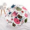 1pc Cat Illustration Automatic Opening/closing Umbrella with Auto Open/Close, Windproof, Foldable Sunshade, Perfect Gift for Friends, Durabl