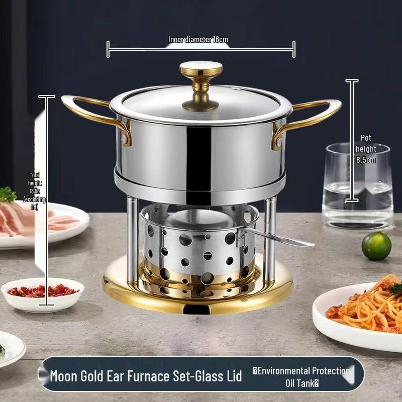 Wutuo Stainless Steel Mini Hot Pot Alcohol Stove