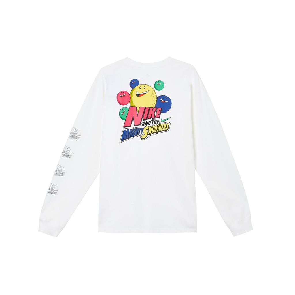 Nike Sportswear Cartoon Print Long Sleeve T-Shirt Men Tops White DM7916-100