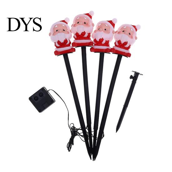 Decorative Stakes for Flowerbeds Christmas Solar Stake Lights, Santa Snowman Tree Figurine Lawn Easy Install Pathway Decor Waterproof Warm LED Lights