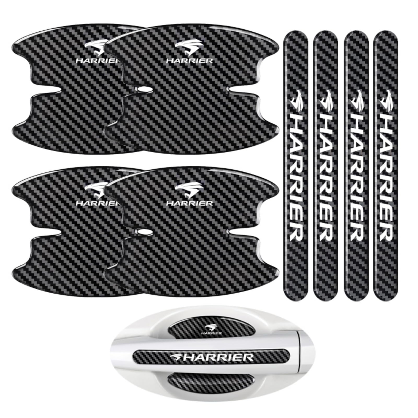 

Toyota Harrier Latest Door Handle Protector Parts Applicable Car Door Handle Scratch Protection Side Sticker Scratch Car Door Protector Film 8 Full чорний