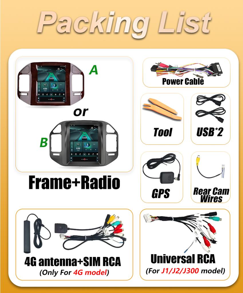 Android 16 Car Radio For Mitsubishi Pajero 3 V60 V68 V73 1999-2011 Multimedia GPS Navigation Carplay Auto BT Stereo DSP RSD Wifi