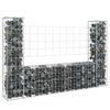 Vidaxl Gabion Fence with 2 Posts, Iron, 140X20X100 Cm