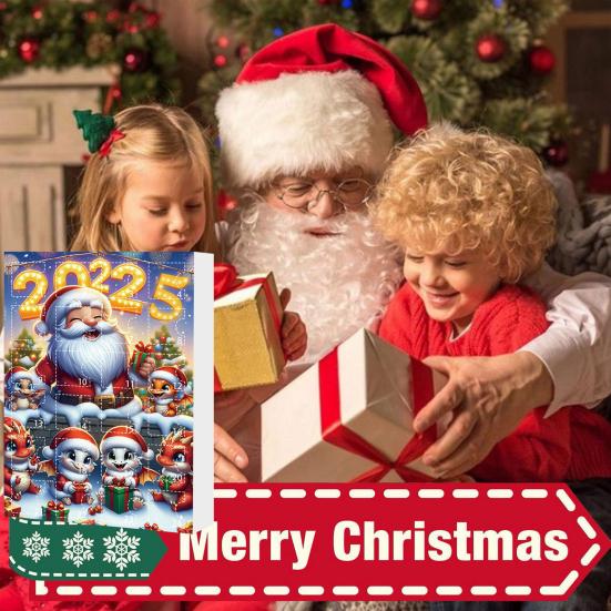 Christmas Dragon Advent Calendar 2025 24 Pcs Acrylic Dragon Pendant Countdown Calendar Holiday Gifts for Kids Adults