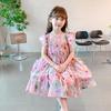 Girls' Stylish Floral Summer Princess Dress