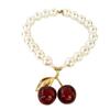 Y2K Fashion High-End Cherry Pearl Stainless Steel Pendant Jewelry
