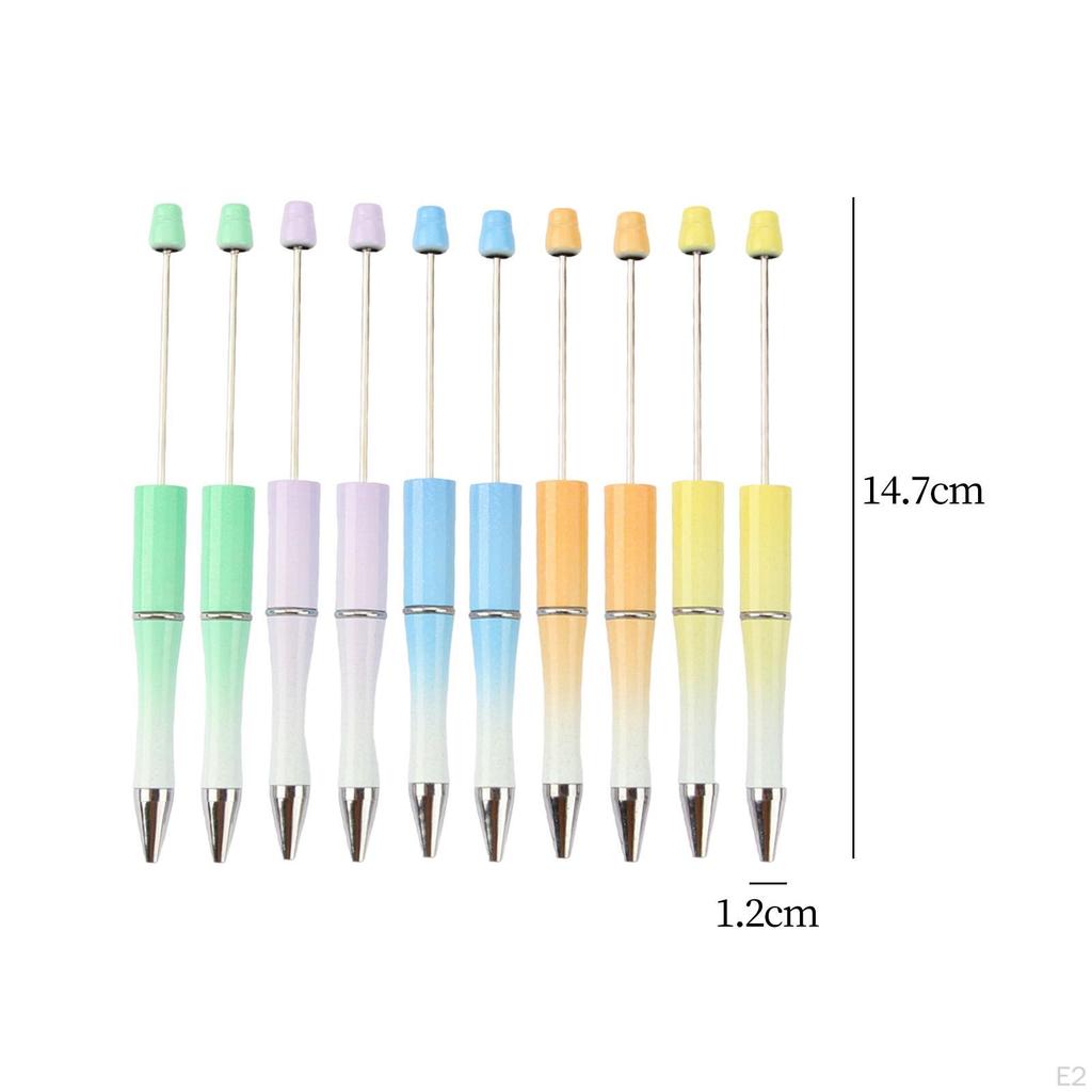 10 Pcs Beadable Pens DIY Set for Classroom Drawing Writing Journaling