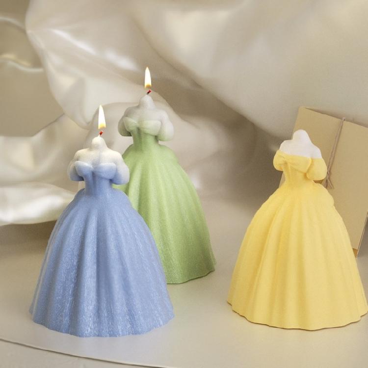 Silicone Ornament Mold Durable Crafting Moulds Wedding Dress Shape Flexible Mold
