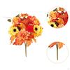 Fall Artificial Flower Arrangement Bride Harvest Festival Faux Maple Leaves