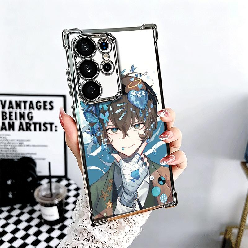 Cartoon Bungo Stray Dogs Soft Phone Case For Samsung Galaxy S26 Ultra S25 Edge S24 FE S23 Plus S22 S21 + S20 Plating Anti-Fall F