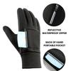 1 Pair Winter Cycling Gloves Great Friction Particle Palm Finger-flip Touch Screen Unisex Soft Thickened Warm Windproof Waterproof Reflective Zipper