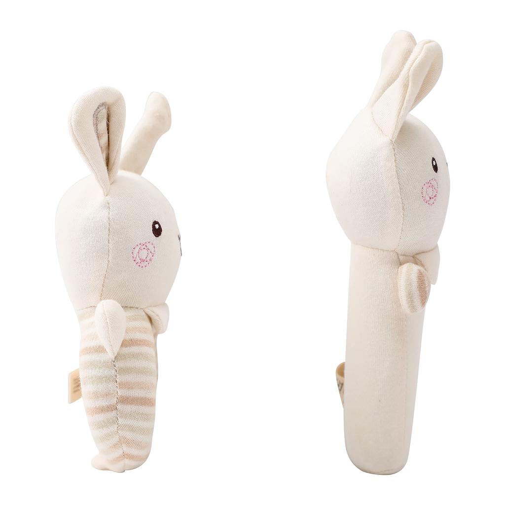 Promise Babe Ring-Ring Stick Rattle Toy, Baby Cloth Toy, Rattle, Organic Cotton, Baby Gift, Educational Toy, Newborn, Child, Baby Gift