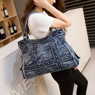 Džínová taška ve vintage stylu pro ženy jeans kabelky přes rameno pro dívky crossbody kabelky messenger bag