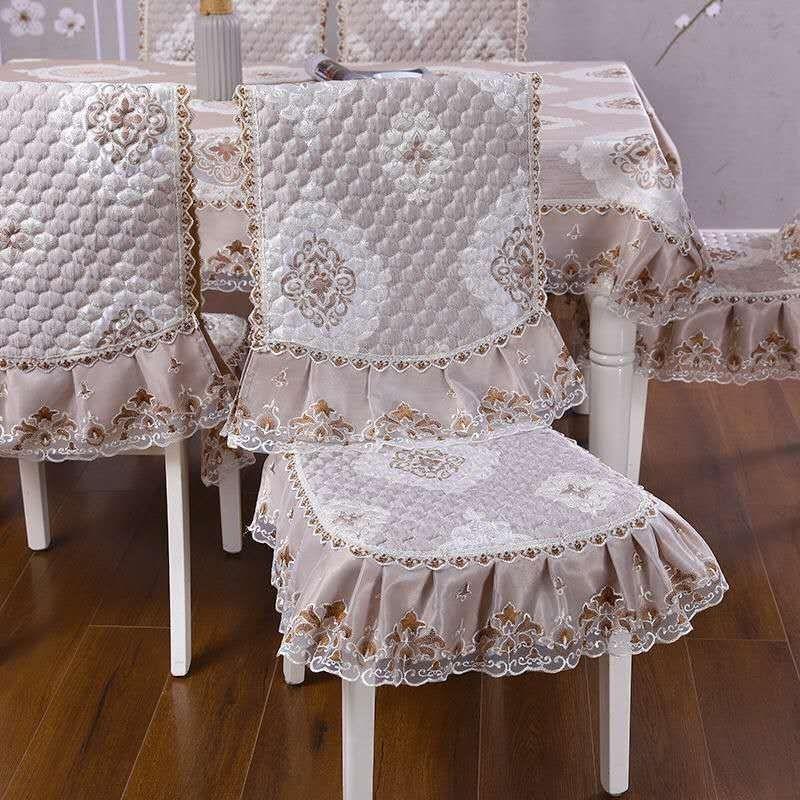 4 Pcs High-quality Dining Table Chair Cover Plants Flowers Tablecloth Chair Cushion Household Non Slip Dining Seat Cover Universal Type Mat