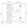 Storage Cabinet in Brown 60 x 33.5 x 75 cm Solid Mango Wood