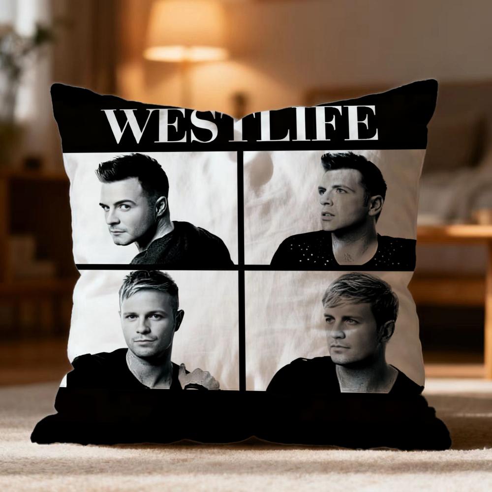 Popular W-WWestlife Cushion Cover Soft Washable Pillow Case Multi-Scene for Couch Bed Travel Office Use
