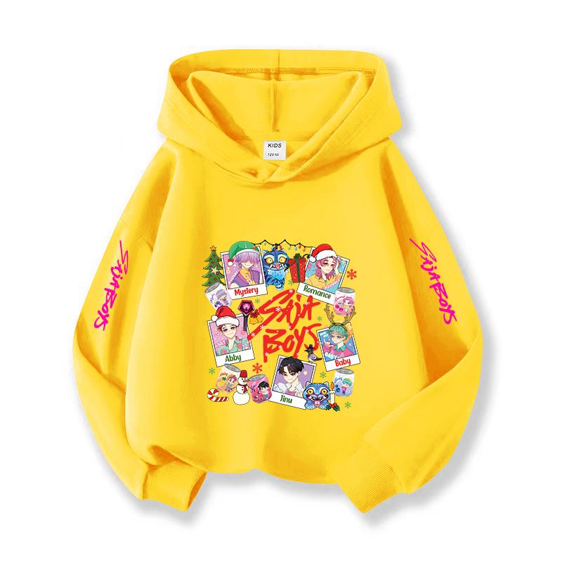 

K-pop Рождественское Повседневное Детское Худи Хэллоуин Корейская Мода Удобная Толстовка Детский Подарок Девочкам Осенне-Зимний Комплект 100