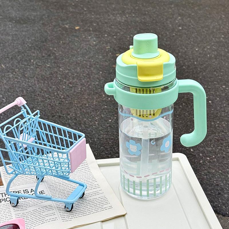 

Portable Straw Water Bottle Leakproof Lightweight Drinking Cup For Outdoor Travel Gym