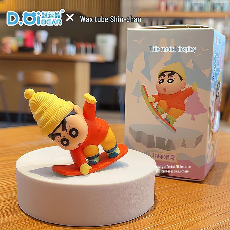 Crayon Shin-chan Trendy Anime Toy: Cute Desktop Car Ornament & Home Decoration Blind Box