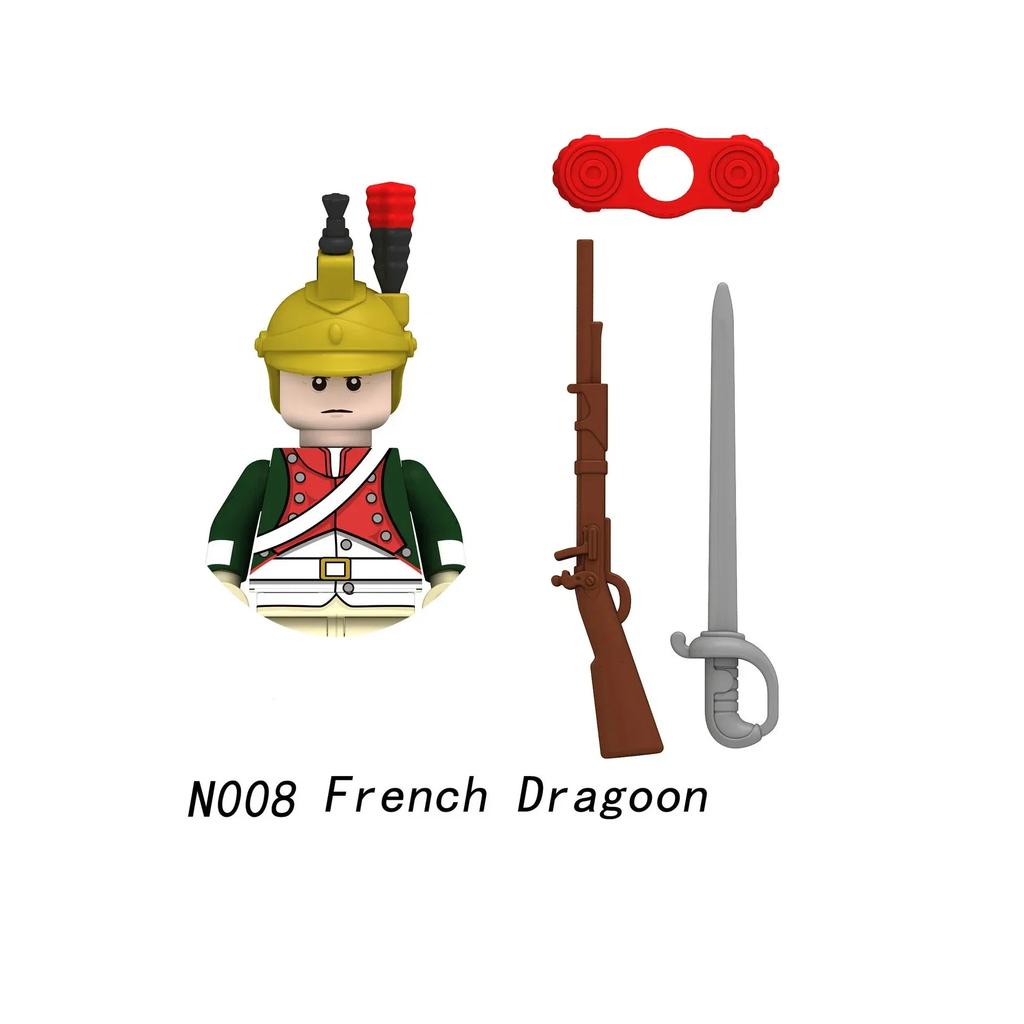 1 KS/Napoleonské války Vojáci Stavební kostky WW2 Figurky Francouzský Britský Fyzilír Pušky Zbraně Hračky Pro Děti