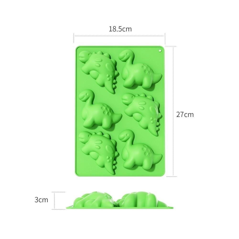 No-Stick Silicone Molds 6 Cavities Dinosaur Molds Durable Baking Molds  Baking Dessert