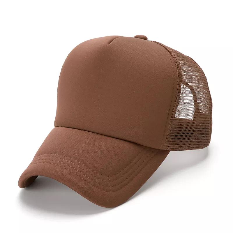 OEM 5 Panel Sport Cap Gorras Foam Mesh Trucker Hat Custom Logo Design Pattern 3D Embroidery Sublimation Print Promotional Hat