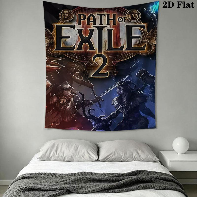 Path of Exile 2 Wall Hanging Printed Fabric Blanket Decorative Tapestries for Bedroom Living Room Home Decor