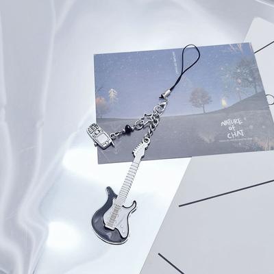 Porte-clés étoile de guitare pour hommes et femmes, pendentif tendance et cool, breloque pour chaîne de téléphone, accessoires rock punk vintage, cadeau