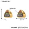 18K Gold Plated Geometric Triangle Zircon Earrings - Versatile, Elegant, Stainless Steel