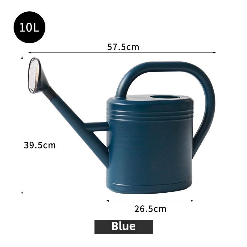 1-10L Large Capacity Plastic Watering Can with Long Spout & Sprinkler Head for Vegetables and Flowers Gardening