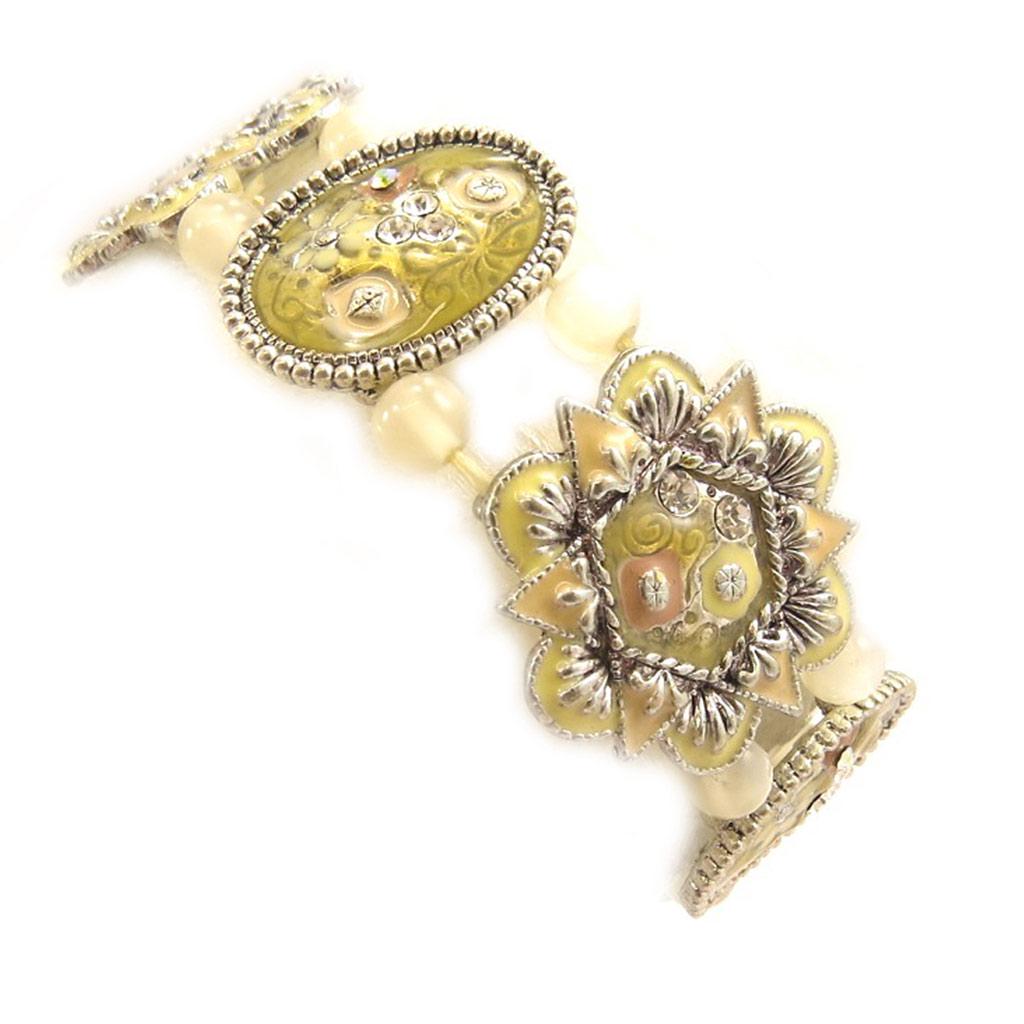 Les Trésors De Lily [E5826] - White 'Aliénor' Designer Bracelet