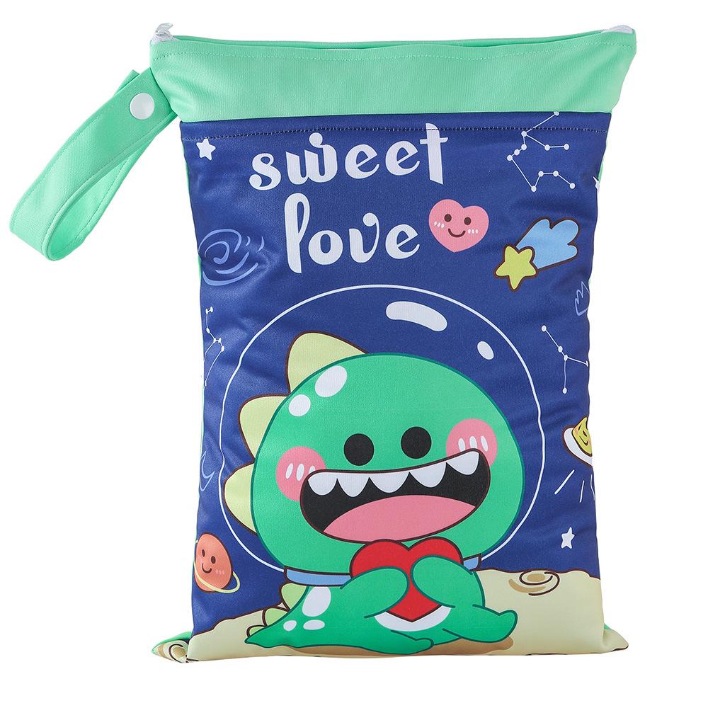 Cartoon Cute Waterproof Wet/Dry Separation Storage Bag (25x35cm) for Travel and Clothing