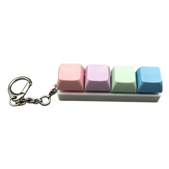 

Colorful Keyboard Fidget Toys Mechanical Button Keyboard Clicker Keychain Creative Decompress Toy for Adults Work Stress Anxiety Relief A