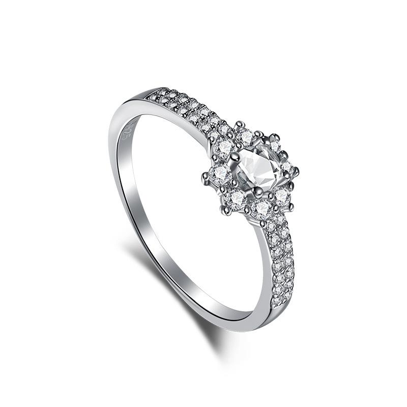 

Танцизное женское классическое кольцо из стерлингового серебра 925 пробы с цирконом, женские ювелирные изделия, свадебное обещание, подарок для вечеринки 10 серебряный