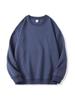 European-American Unisex Pure Cotton Round Neck Sweatshirt - Casual Solid Color, Fall/Winter Long Sleeve Fashion Style