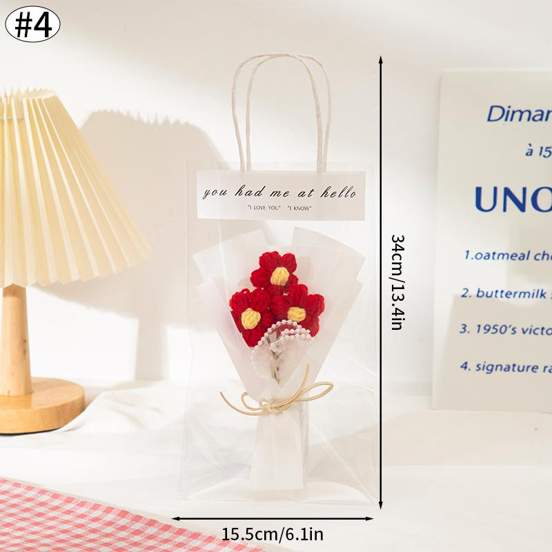 Mini Knitted Bouquet Girlfriend Creative Birthday Valentine's Day Gift Artificial Simulated Small Bouquet Wedding Companion Gift