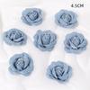 3/5PCS Blue Artificial Flowers Heads Fake Flowers Wedding Decoration Bride DIY Clothes Headwear Accessory Craft Gifts Ornament