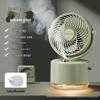 USB-Powered Oscillating Humidifier Fan - Portable Desktop Cooling for Dorms and Offices