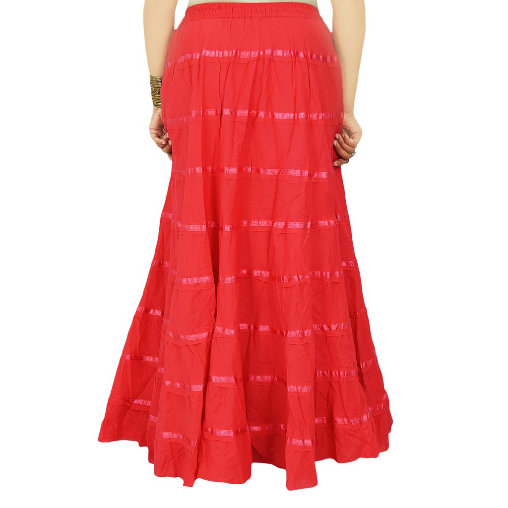 Women Fashion Beach Hippie Boho Gypsy Clothing Lace Casual Skirt