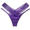 European & American Ice Silk Low-Rise Sporty Thong - Sexy, See-Through, Hollowed-Out Design
