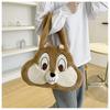 Kuromi Large Tote Bag With Plush Embroidery For Daily Casual Use