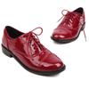 Bequeme Damen Low Heels Loafers Oxfords Schuhe Schnürschuhe Schwarz Rot Party Hochzeit Büro Schuhe Damenschuhe Große Größe 45