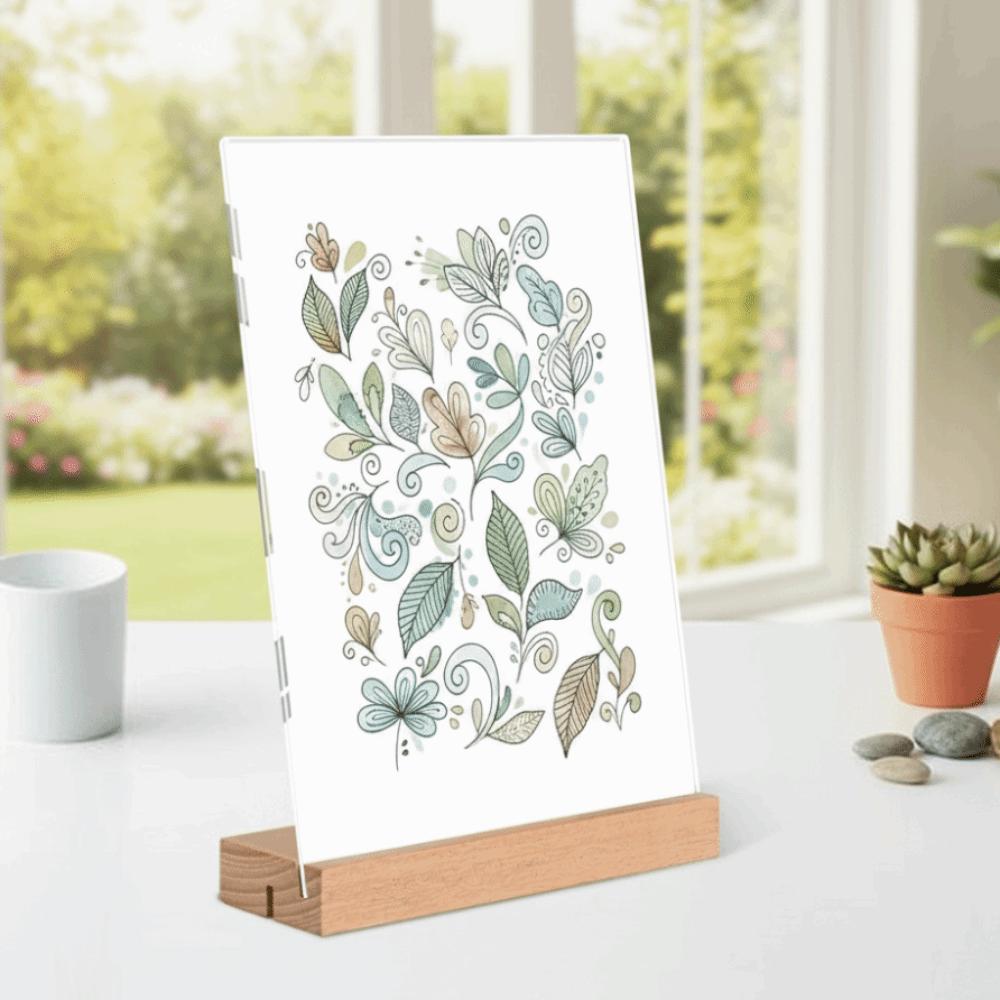 2 Uses Menu Paper Display Stand Highly Transparent Acrylic Table Number Holder  Cafe