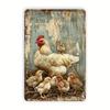 Metall Wandkunst Poster Hahn Retro Huhn Dekoration für Küche Garage